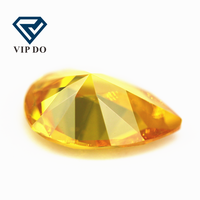 Qualité 5A 2x3mm-10x14mm, coupe poire, jaune doré, zircone cubique, pierres précieuses synthétiques en vrac, coupe à facettes, pierres CZ en forme de poire