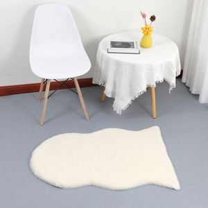 Alfombra peluda y esponjosa de estilo moderno, Alfombra de piel sintética blanca de lana de lujo, alfombra peluda de pelo largo, sala de estar alfombra para, alfombra resistente a las manchas - Product Image 6