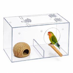 Boîte de rangement en acrylique haute transparence, Nid d'observation des oiseaux, Élevage de petits perroquets, Aménagement paysager, Boîte de présentation pour l'alimentation - Product Image 1