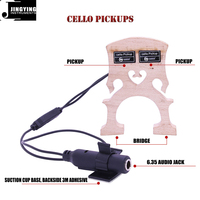 Jingying 2026 Factory Wholesale CV-09 Cello Pickups Cello Briade Piezoelectric Preamplifiers String Instrument Parts&Accessories