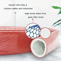 Manchon en fibre de verre résistant au feu enduit de silicone Protection tressée contre la chaleur Retardateur de flamme pour les matériaux et les éléments d'isolation