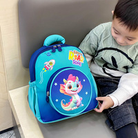 Nuevas mochilas escolares para niños y niñas de jardín de infantes, mochilas informales ligeras de poliéster impermeables de dibujos animados bonitos de alto valor