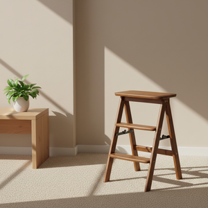 Taburete <span class=keywords><strong>de</strong></span> Bambú <span class=keywords><strong>de</strong></span> Diseño Moderno con <span class=keywords><strong>Escalera</strong></span> para Balcón, Estante para Plantas, Banco para Escalar - Product Image 2