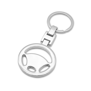Llavero promocional de marca de coche y mosquetón, volante de Metal con grabado láser para promoción de vehículos - Product Image 4
