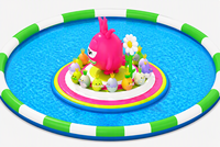Parc aquatique gonflable personnalisé Lilytoys avec piscine amovible pour enfants