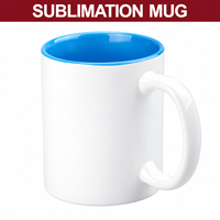 Mug en céramique de haute qualité avec intérieur coloré 11OZ, design personnalisé avec logo, mug à café en céramique avec poignée blanche