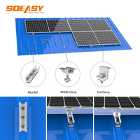Supports solaires en aluminium Soeasy 30 mm 35 mm, pinces réglables pour panneaux solaires, pinces de fixation pour montage de panneaux solaires
