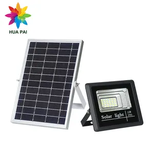 HUAPAI Heavy duty rechargeable module slim outdoor ip65 waterproof sensor 10W 25W 40W 60W 100W 200W 300W solar led floodlight