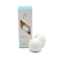 Boîte-cadeau de mini-balles de golf en carton recyclable, personnalisable avec logo, vente en gros