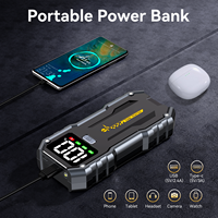 ODM Custom1000A Démarreur de batterie de voiture 10000mAh 12V 4-en-1 avec charge rapide, affichage numérique et ports USB professionnels