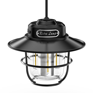 New Vintage Warm <b>Camping</b> Light Portable 4 Modes Rechargeable Outdoor Light with Silicone Strap - Product Image 1