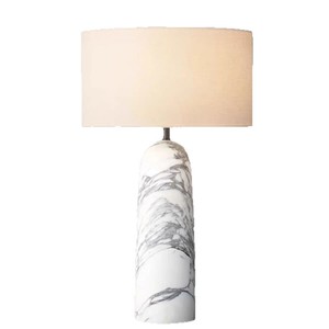 Marble Table Lamp E27 LED Switch <b>Control</b> <b>USB</b> Powered Simple Design Bedroom Living Room - Product Image 4