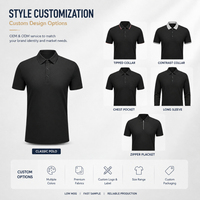 Polo personnalisé avec logo pour homme, en coton piqué noir, fabricant OEM ODM, plusieurs couleurs, faible MOQ, uniforme d'entreprise, t-shirt de golf