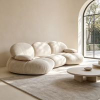 Canapé modulaire Cloud Bubble, canapé incurvé en tissu suédé doux, canapé design de forme organique pour salon