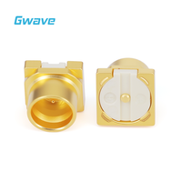 Connecteur RF mâle Gwave GPO-JHD11 (SMP) à souder pour PCB, 50 ohms, laiton plaqué or, micro-ondes DC -22GHz, conforme RoHS
