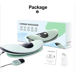 Rechargeable EMS Lower Back Massager Electric Lumbar Traction Back Massager Back Stretcher