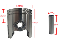 Kit Piston 47mm 70cc 2 Tak Langsung dari Pabrik untuk Perbaikan & Upgrade Mesin Skuter Yam Aha JOG50 2002-2013, Suku Cadang