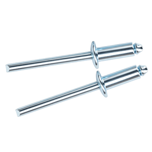 100 rivets aveugles à tête ronde en fer, norme nationale M2-M6, type ouvert, zingués bleus, anti-corrosion, pour machines OEM - Product Image 5