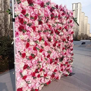 Soporte enrollable Fondo de alta calidad Gypsophila Baby Breath Flower Wall Rolled 240cm * 240cm