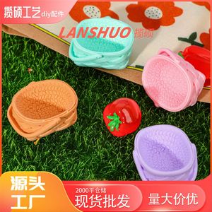 ตะกร้าเรซิ่น 3 มิติขนาดจิ๋ว สีสันสดใส รูปทรงกลม อุปกรณ์เสริมสำหรับเล่นสมมติ พลาสติกสำหรับงานฝีมือ พวงกุญแจ เคสโทรศัพท์ กระเป๋าถือขนาดเล็ก ขอบตกแต่ง - Product Image 4