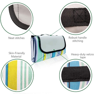 Large Picnic <strong>Blanket</strong> Tote <strong>Waterproof</strong> and Soft for Family Concerts,Beach,Park - Product Image 3