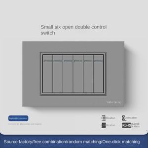 Interrupteur mural allemand et prise de type 118, panneau PC 1/2/3/4 voies, 1/2 interrupteur ouvert - Product Image 4