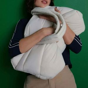 Manufacturer <b>Custom</b> With Logo Designer Fashion Soft Waterproof Nylon Cotton Quilted Padded Puff Puffy Puffer Tote Bags for Women - Product Image 6