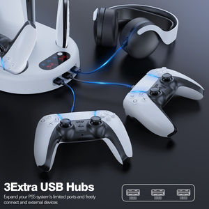 Mới cho ps5 mỏng làm mát đứng đa chức năng cho Playstation 5 Giao diện điều khiển bao gồm phím điều khiển sạc Dock cho các phụ kiện - Product Image 4
