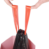 Sac poubelle biodégradable en HDPE/LDPE avec cordon de serrage et impression par gravure thermoscellée pour les déchets de cuisine à usage domestique