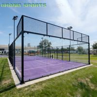 Entrega en 14 Días, Cancha Deportiva OEM/ODM, Solución Integral para Canchas Deportivas, Cancha de Tenis de 10x20m, Cancha de Pádel con Césped Artificial, Acero Galvanizado en Caliente y Luz LED