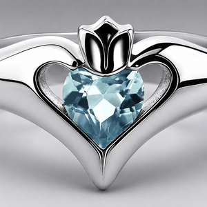 Anello con Zircone Ocean Heart per Donne, Elegante Gioiello da Indossare all'Indice - Product Image 5