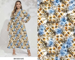 Shaoxing fabbrica all'ingrosso stampa digitale 100% viscosa <span class=keywords><strong>Rayon</strong></span> tessuto con stampa modale morbido per abiti da donna indumento - Product Image 6