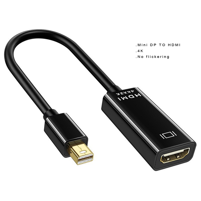 Mini DP to HDMI Adapter 4K Cable Monitor Converter DP to HDMI Adapter for Apple MacBook Pro Air Notebook