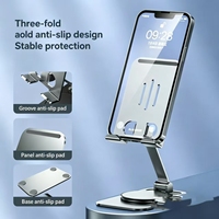 Support de téléphone pliable antidérapant en aluminium pour téléphone et tablette