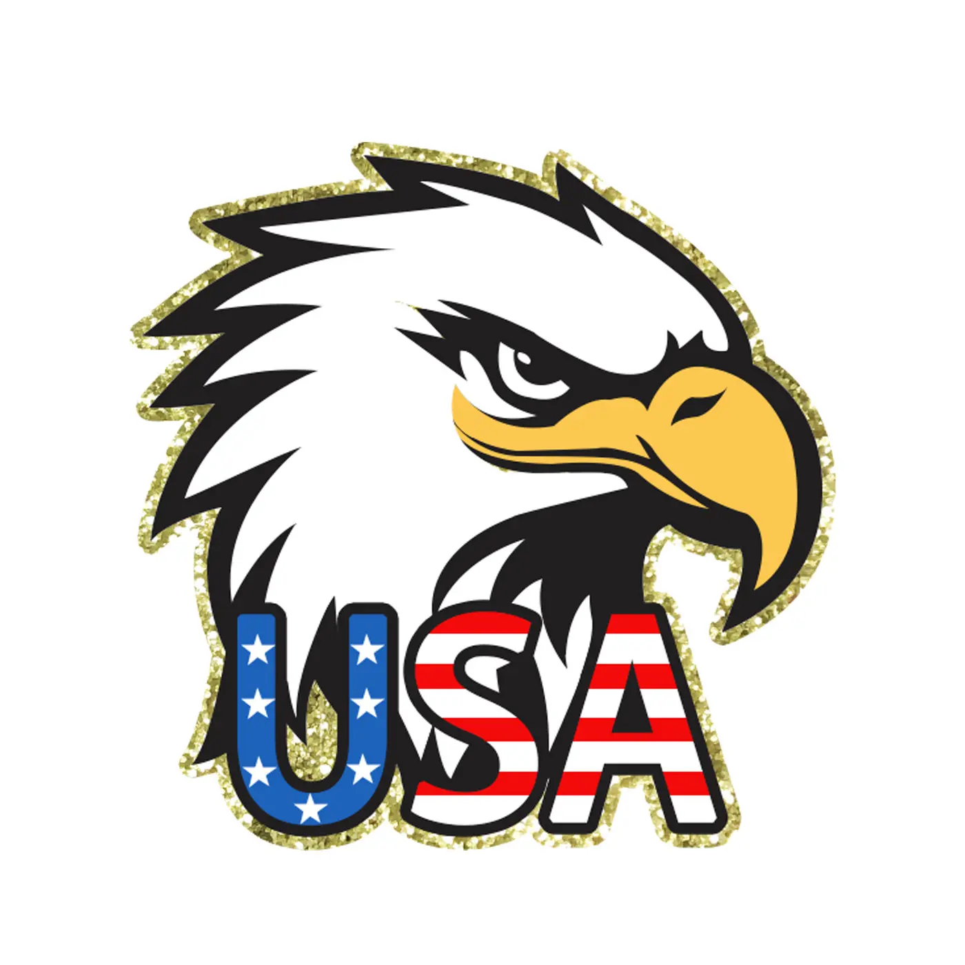 USA chenille logo patches iron on woven letter custom designer for clothing jackets