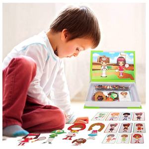 Magnetic Dress Up Puzzle Book 77 <span class=keywords><strong>PC</strong></span> Kids Imagination <span class=keywords><strong>Play</strong></span> Mix and Match Disfraz Juego de vestir con estuche de almacenamiento de viaje - Product Image 4
