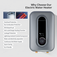 Chauffe-eau électrique mural sans réservoir 220-240V 11KW avec LED économes en énergie pour camping-car, hôtel, garage, usage domestique