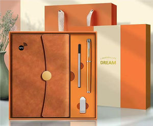 会社オフィスコーポレートギフトビジネスセットプロモーションレザーNFCチップスマートノート日記<span class=keywords><strong>3</strong></span> in 1ペンSeとボックスギフト付き - Product Image 2