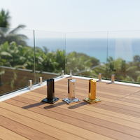 Rampe de piscine moderne en verre DIY sans cadre, en acier inoxydable 2205, résistante à la rouille, protégée contre les UV, certifiée, pour escaliers de piscine