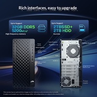 Precio de Fábrica, Nueva Computadora de Escritorio HP ProDesk 2 Tower G1a, AMD R5-8500G, 8GB/16GB RAM, 256GB/512GB SSD, WiFi, PC para Oficina y Negocios