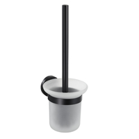 Support mural pour brosse de toilette en acier inoxydable 304 noir, support pour brosse de nettoyage WC