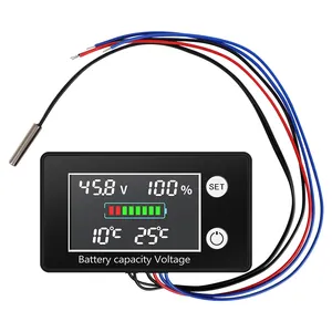 Digital Battery Capacity Voltage Meter DC10V-100V Lead Acid Lithium LiFePO4 Car Motorcycle LED Voltmeter
