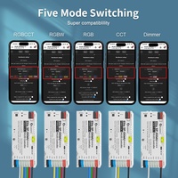 GL-C-611WL Gledopto Nouveau contrôleur LED PWM ESP32 avec connexion Ethernet, 5 canaux, contrôleurs de bande LED intelligents WiFi, DC5-48V 10A 720W