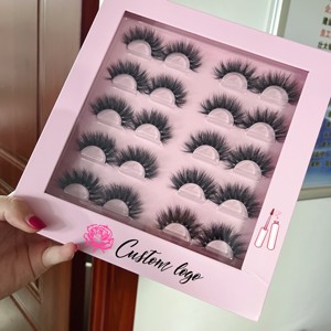 Làm cho thương hiệu của riêng bạn lông mi bao bì hộp bán buôn nhãn hiệu riêng rỗng Lash gói bó rỗng 10 cặp Lash cuốn sách - Product Image 2