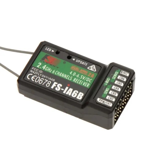 FlySky 2.4G 6CH FS-iA6B Receiver PPM Output With IBus Port - FS-iA6B for RC FPV Drone Boat Robot RC Receiver and Transmitter