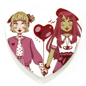 無料サンプルデザイン ブローチブランク アニメバッジピン ゴールドハートボタンピン カスタムロゴ バッジボタン用 - Product Image 5