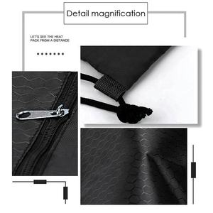 Sac à cordon en nylon avec fermeture à glissière sac à dos personnalisé sac à cordon en polyester 210D étanche - Product Image 4