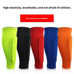Equipaggiamento protettivo per sport all'aperto elastico in Nylon a nido d'ape antiurto al polpaccio ginocchiera <span class=keywords><strong>parastinchi</strong></span> caldi per il calcio - Product Image 3