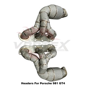 Vortex Heat-Wrapped Stainless Manifold Assembly Featuring Performance Flow Fits Porsche 981 GT4 Upgrade - Product Image 3
