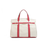 Tas Kanvas Grosir Pabrik Ready Stock, Tas Tangan Premium Warna Blok, Kapasitas Besar, Serbaguna untuk Kerja, Tas Tote, Tas Belanja